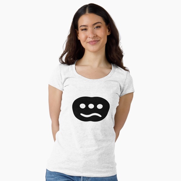 Double Smile (Light BG Variant), Fitted Scoop T-Shirt